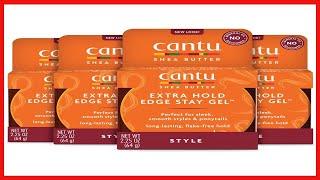 Cantu Extra Hold Edge Stay Gel for Natural Hair with Pure Shea Butter 2.25 oz Pack of 4