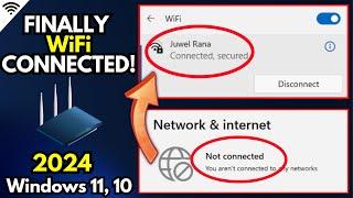 Finally Fixed WiFi Not Connected in Windows 1110 2024WiFi Not Working Solved