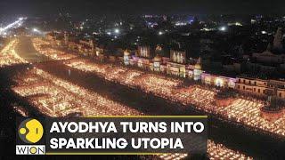 Indias Ayodhya turns into sparkling utopia on Diwali eve over 1.5 mn diyas lit on Saryus banks