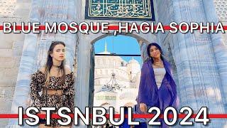 TurkiyeIstanbulFatih District Blue Mosque SultanAhmet Hagia Sophia Gulhane Park Travel Guide 4K