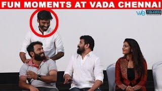 Dhanush Funny Moments with Celebrities at Vada chennai Press meet  Vetrimaaran  Aishwarya Rajesh