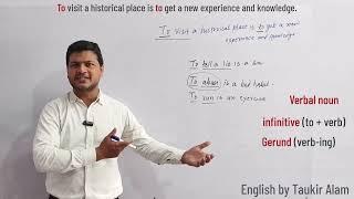 Verbal noun in English  Infinitive & Gerund in English Learn English grammar by easy steps & trick