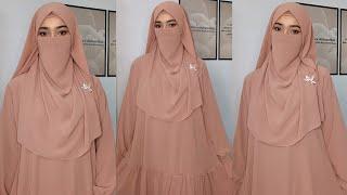 Hijab With Niqab Tutorial  Full Coverage NiqabHijab  Beautiful Hijab