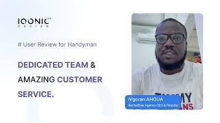 Review by Ngoran AHOUA CEO & Founder of RocketDee on Handyman  Iqonic Design