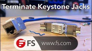 Terminate CAT6a Shielded Keystone Jacks  FS.com