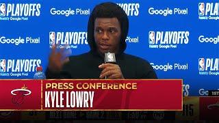 Kyle Lowry Talks First Heat Playoff Game  Post Game Press Conference