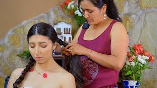 Esperanzas soft whispering ASMR massage hair play & energy cleansing for sleep & relaxation 