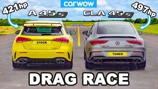 AMG A45 v Tuned CLA 45 DRAG RACE *Shock Result*