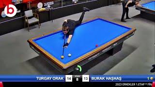 BURAK HAŞHAŞ vs TURGAY ORAK  3 BANT BİLARDO ŞAMPİYONASI 1.ETAP ANKARA - billiards