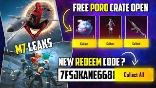 NEW M7 LEAKS  FEEE PORO OPENING  REDEEM CODES ?  M7 ROYALE PASS REWARDS ?