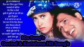 Govinda And Karishma Kapoor Songs  90s Hits Songs  Govinda    Karishma  Jukebox