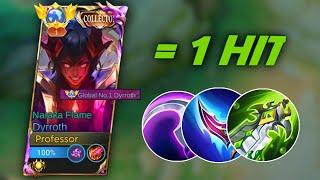 DYRROTH BEST 1 HIT BUILD 2024 - Mobile Legends