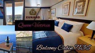 QUEEN VICTORIA Balcony Cabin 7136 CUNARD #cunard #balcony #cabin