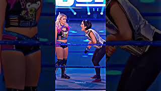 Alexa bliss showing levels to sasha banks and Bayley  #shorts #wwe #trending