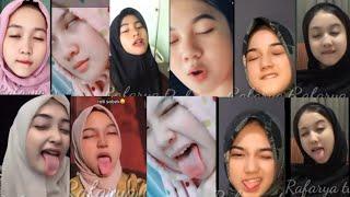 Tiktok julur lidah challenge  paling panjang dan basah jadi juara #tiktokviral#hijabstyle