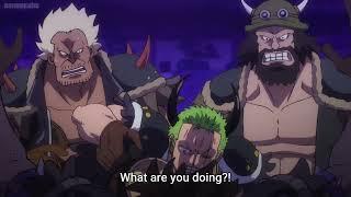 Zoro is using Conquerors Haki 