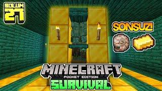 ZOMBİ SPAWNERI İLE BOĞULMUŞ FARMI  Minecraft PE Survival  Bölüm 27