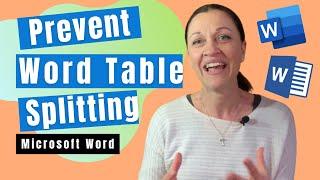 Word Table Do Not Split Across Pages 2 Quick Fixes