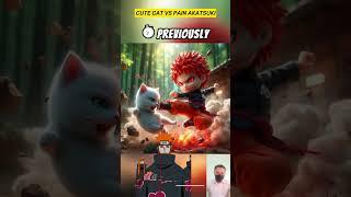 cute cat vs pain akatsuki #cat #cats #ai #catlover #trending #viral #shorts #animation