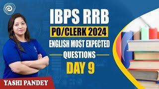 IBPS POCLERK 2024  ENGLISH MOST EXPECTED QUESTIONS  DAY 09   YASHI PANDEY MAAM #bankingexams