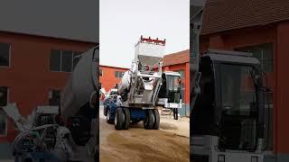 Self-loading mixer truck operation process #machine #construction #concrete