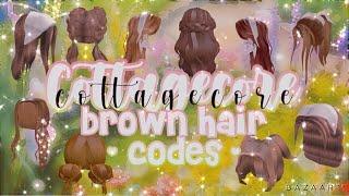 Brown Hair Codes + Links  Cottagecore Aesthetic  Roblox Bloxburg