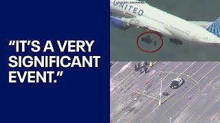 Tire falls off United Airlines plane after takeoff