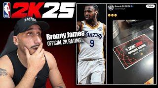 BRONNY JAMES 2K RATING  SOMEBODY GOT 2K25 TWO MONTHS EARLY  NBA 2K25 NEWS UPDATE