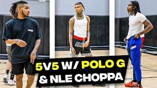 DDG Polo G & NLE Choppa DESTROYS team in 5v5 Basketball