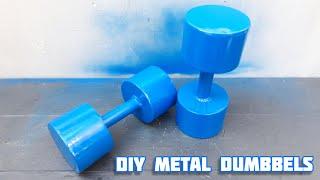 DIY METAL DUMBBELLS - How to make dumbells - HANTELN SELBER BAUEN