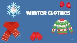 Winter clothes  Vocabulary  Video Flashcards  Learn English For Kids