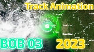 The Track of Tropical Storm BOB 03 2023