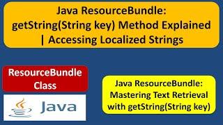 Java ResourceBundle - getStringString key Method Explained  Accessing Localized Strings