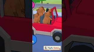 Capybara Driving On The Road #games #savethedog #funny #cappybara