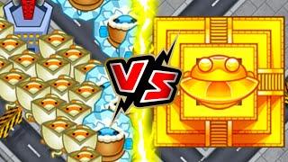THE BEST LATEGAME STRATEGY VS SUN GOD TEMPLES  CRAZY BANANZA LATEGAME Bloons TD Battles