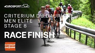 DRAMATIC FINAL STAGE   Critérium du Dauphiné 2024 Stage 8 Race Finish  Eurosport Cycling