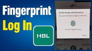 How to enable biometric login in hbl mobile app  HBL Biometric login