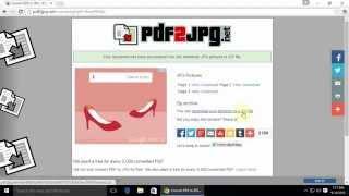 How to convert PDF to JPG image Free tool - Tutorial