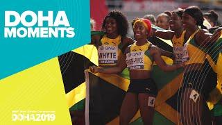 Jamaica Wins Womens 4x100m Gold  World Athletics Championships 2019  Doha Moments