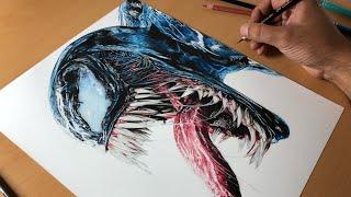 Drawing Venom Tom Hardy  - Timelapse  Artology