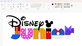 How to draw the Disney Junior logo using MS Paint  How to draw on your computer