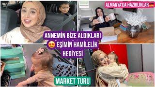 ANNEMİN BİZE ALDIKLARI  EŞİMİN HAMİLELİK HEDİYESİ ALMANYA’DAN GELEN SOHBET MARKET TURU