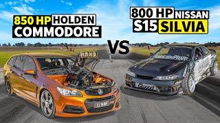 THIS vs THAT Down Under 850hp Burnout Monster vs 800hp Pro Drift S15 Silvia