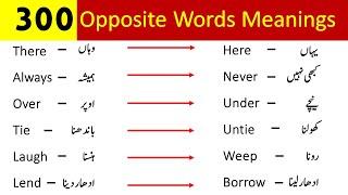 300 Opposite English Words Meanings in Urdu  Antonyms For Exams Preparation  Vocabineer