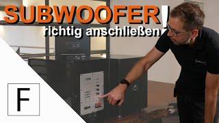 Subwoofer gewünscht? Tutorial Anschlusstipps Verkabelung mit Hifi Stereo Verstärkern 2-Kanal.