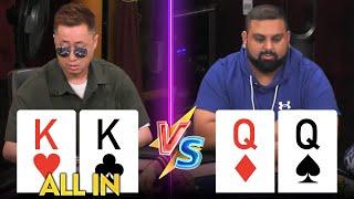 Pocket Kings vs. Pocket Queens $148400 on the Line in Live CASH Game