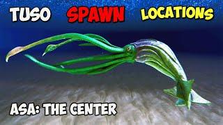 ASA The Center ALL Tusoteuthis & Mosasaurus Spawn Locations On ARK Survival Ascended