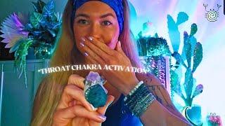 Reiki ASMR  Throat Chakra Activation  speaking with confidence  crystal healing & empowerment