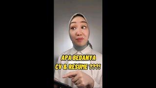 Ini Bedanya CV & RESUME  #Short #tipskerja #BUMN #CV #Resume #BedaCV&Resume