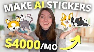 The EASIEST Side Hustle of 2024 Make AI STICKERS to Sell Online on Etsy Print on Demand